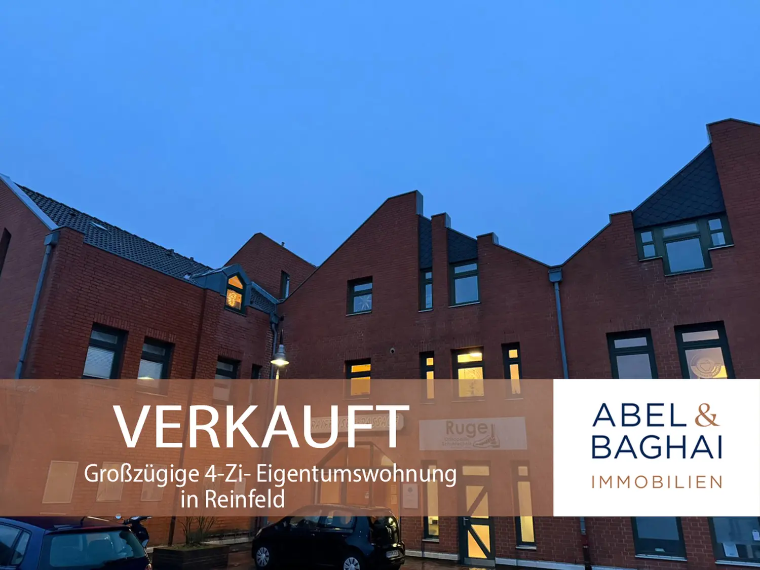 Abel&Baghai Immobilier - Plakat zum Verkauf einer Wohnung