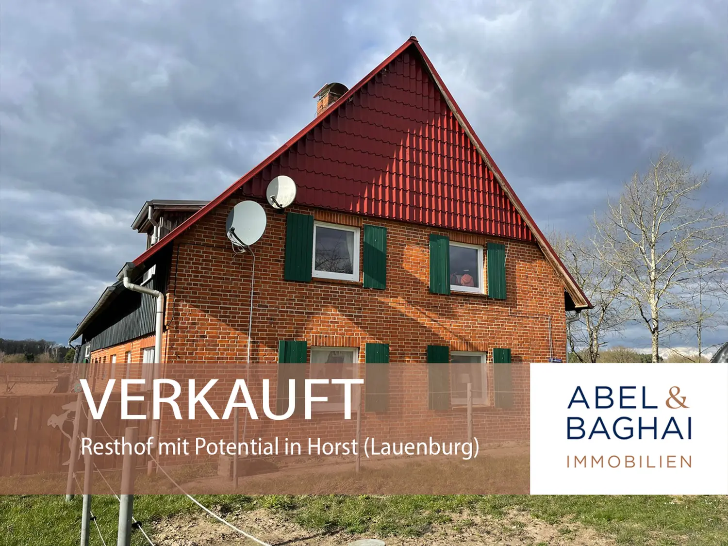 Abel&Baghai Immobilier - Plakat zum Verkauf einer Wohnung