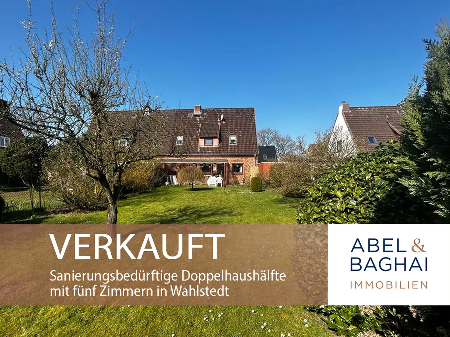 Abel&Baghai Immobilier - Plakat zum Verkauf einer Wohnung