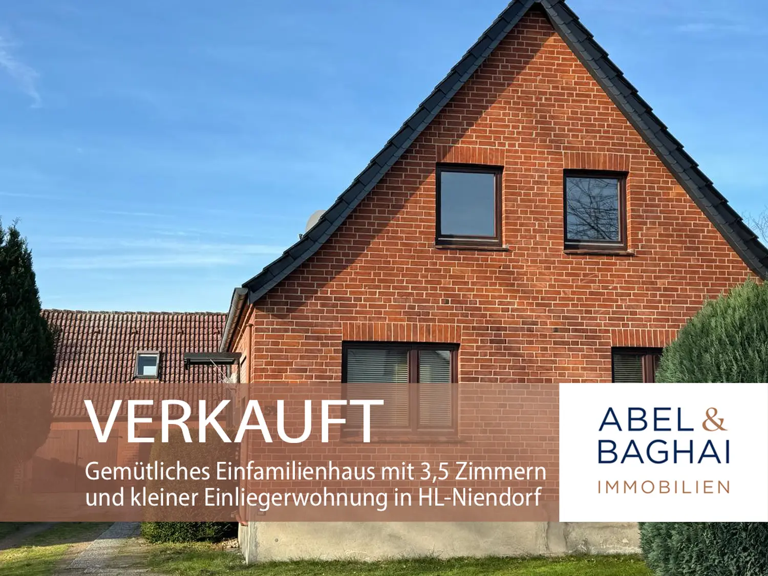 Abel&Baghai Immobilier - Plakat zum Verkauf einer Wohnung