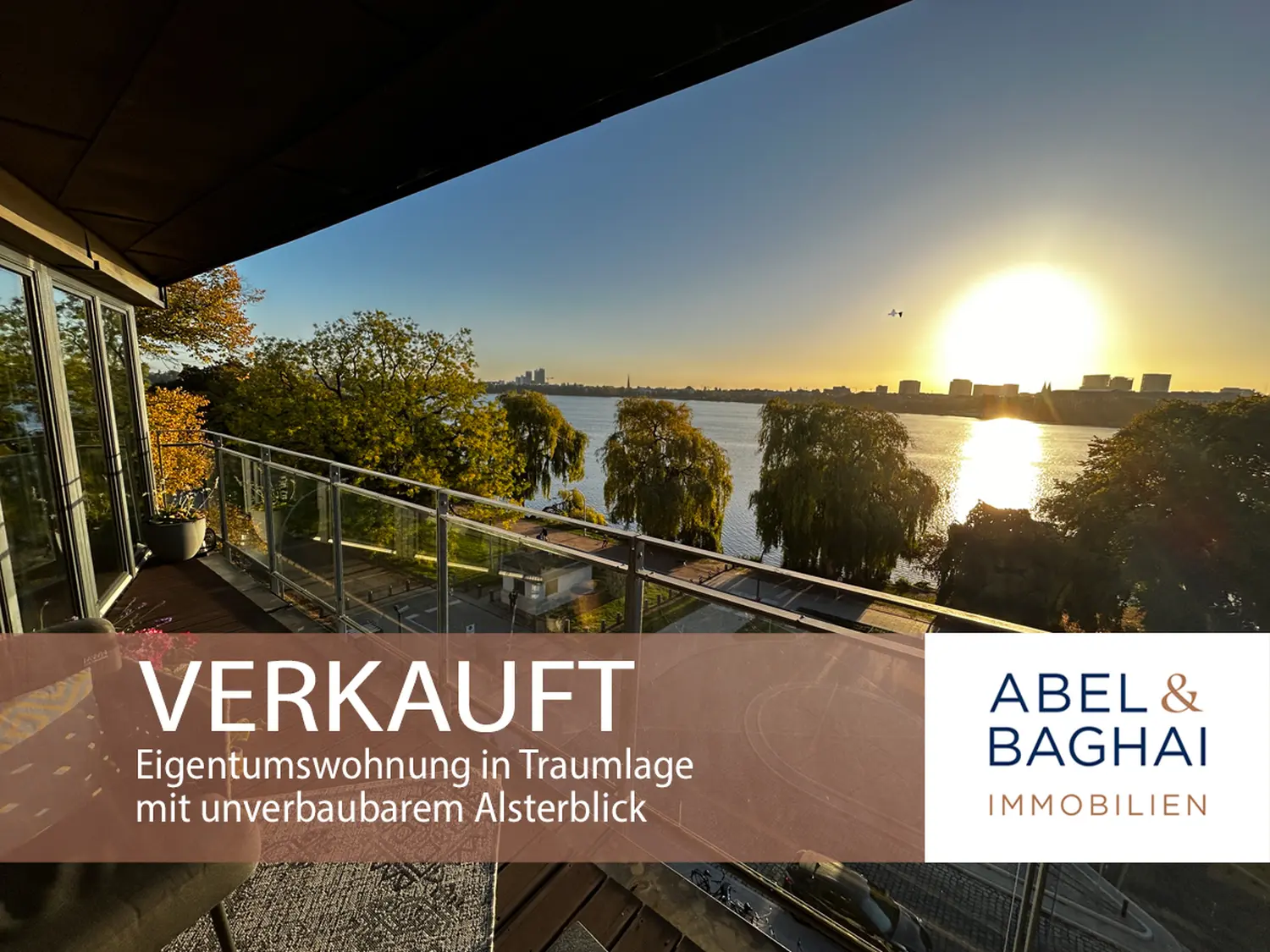 Abel&Baghai Immobilier - Plakat zum Verkauf einer Wohnung