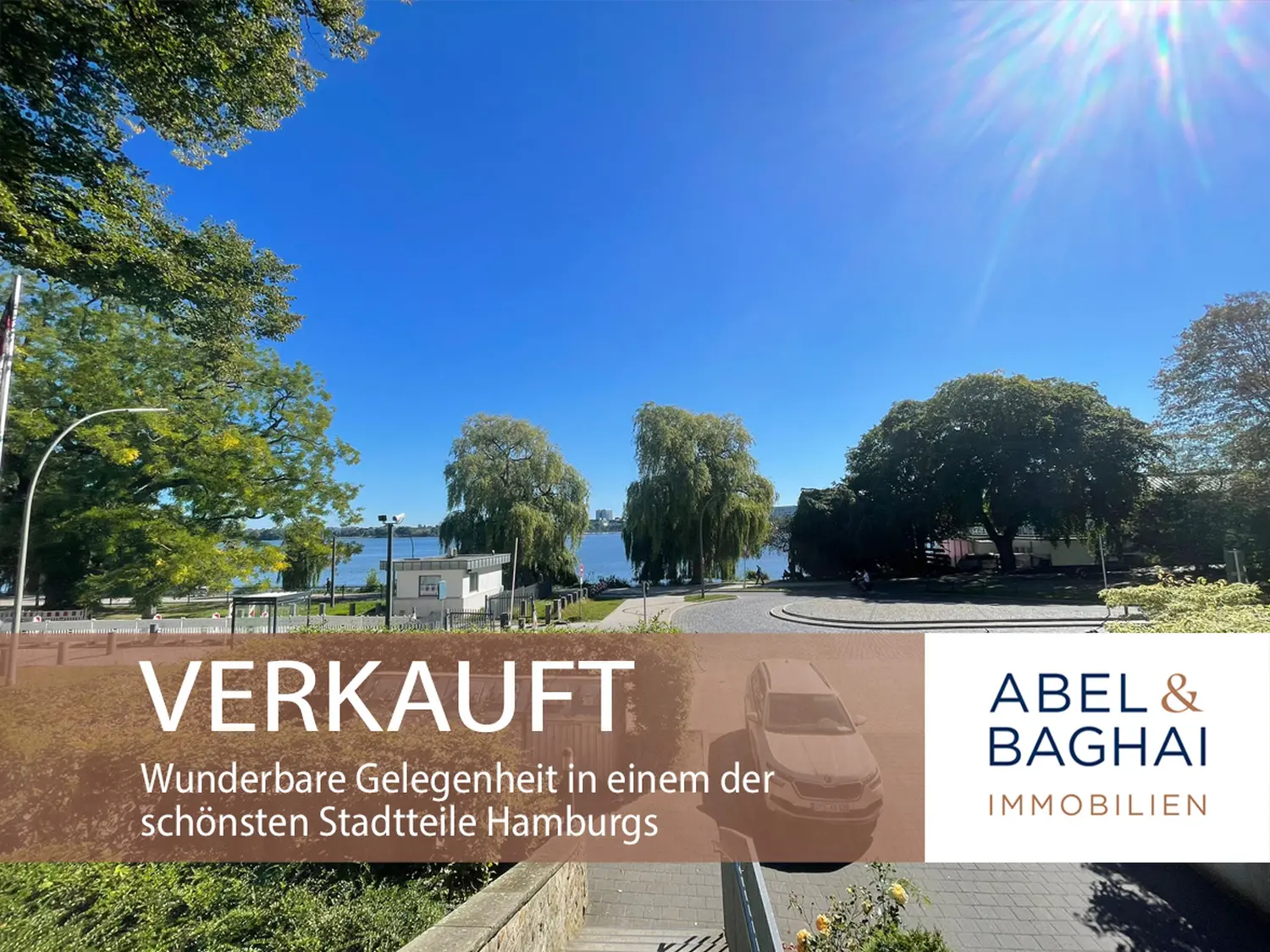 Abel&Baghai Immobilier - Plakat zum Verkauf einer Wohnung