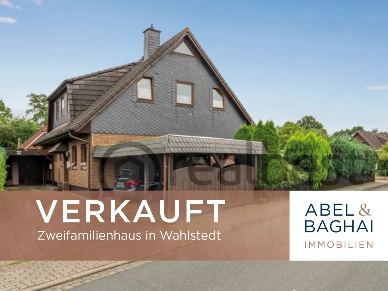Abel&Baghai Immobilier - Plakat zum Verkauf einer Wohnung