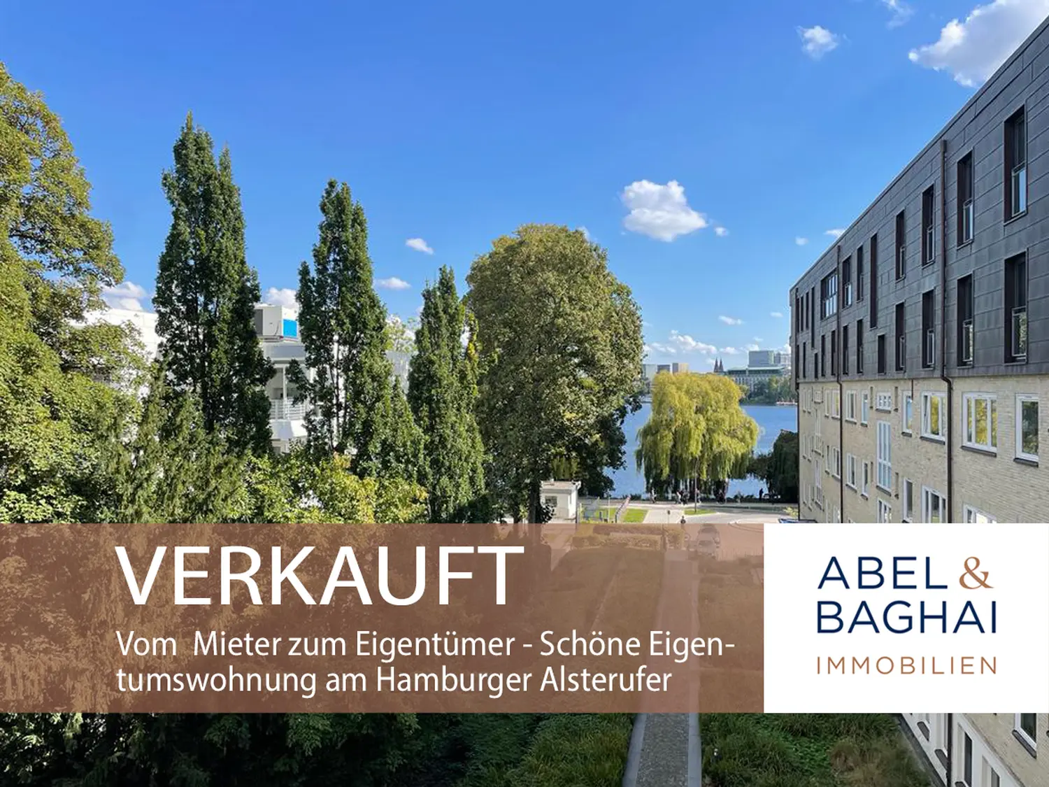Abel&Baghai Immobilier - Plakat zum Verkauf einer Wohnung