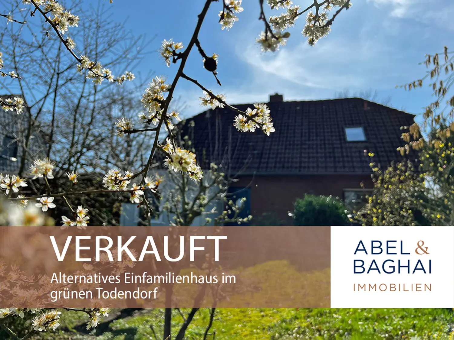 Abel&Baghai Immobilier - Plakat zum Verkauf einer Wohnung