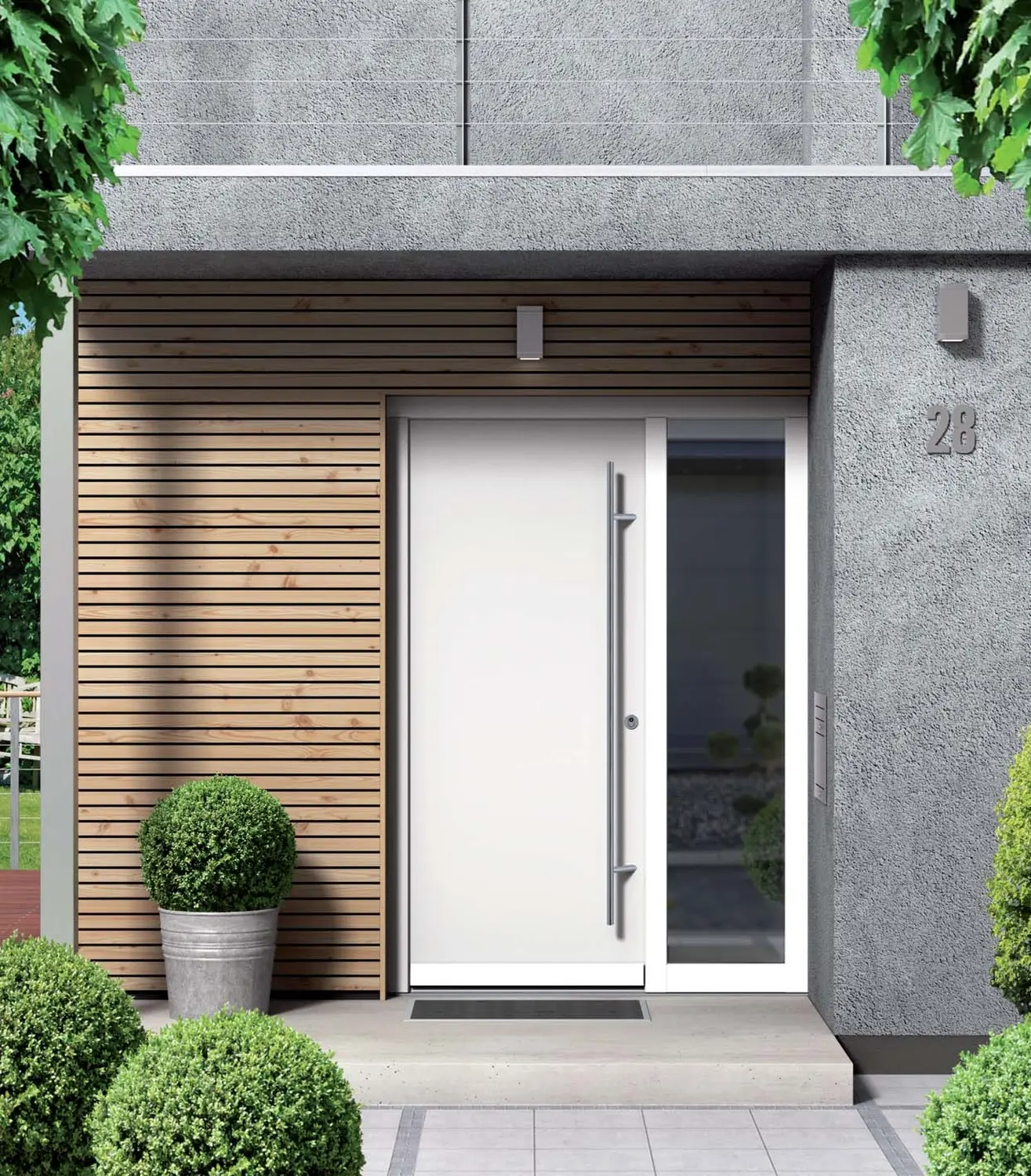 Abel&Baghai Immobilier - Moderne Hauseingangstür