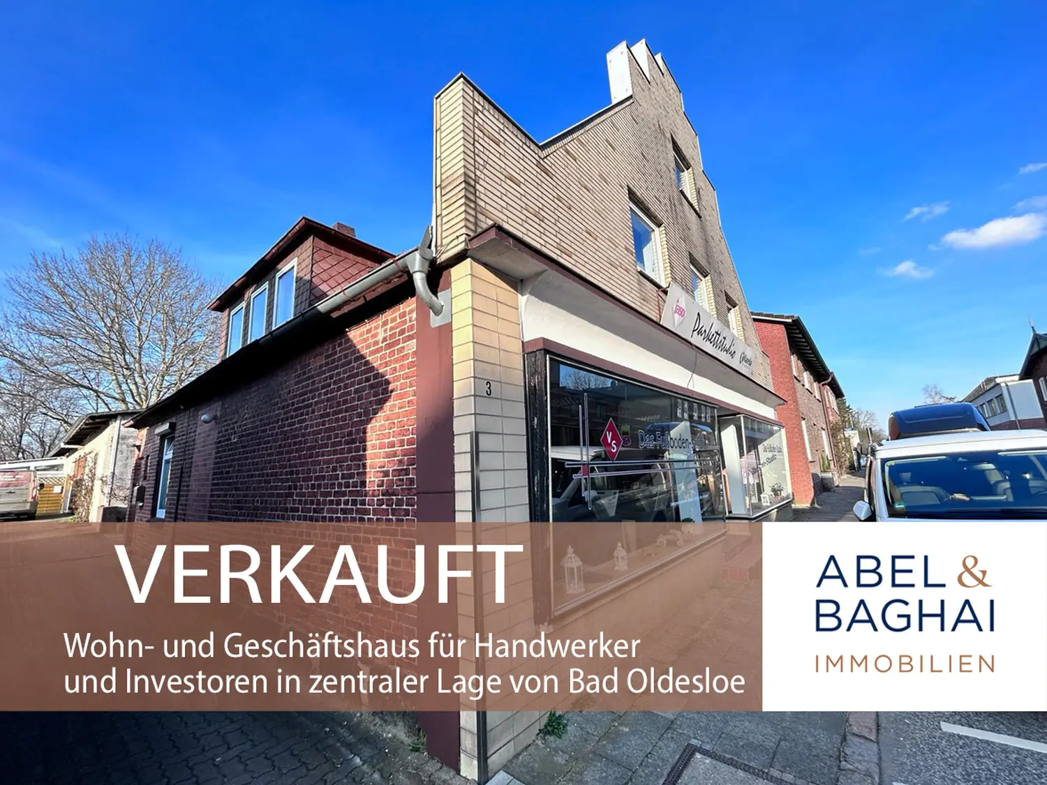 Abel&Baghai Immobilier - Plakat zum Verkauf einer Wohnung
