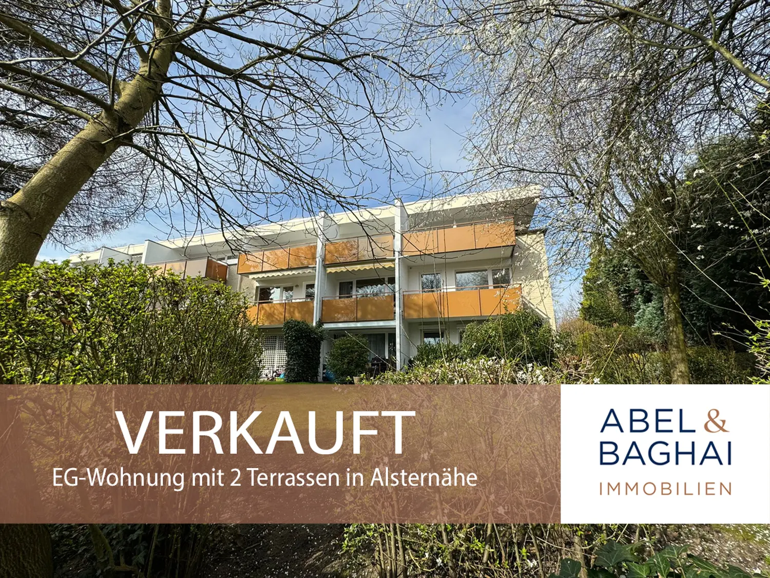 Abel&Baghai Immobilier - Plakat zum Verkauf einer Wohnung