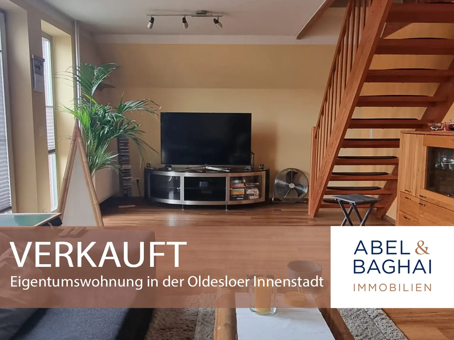 Abel&Baghai Immobilier - Plakat zum Verkauf einer Wohnung