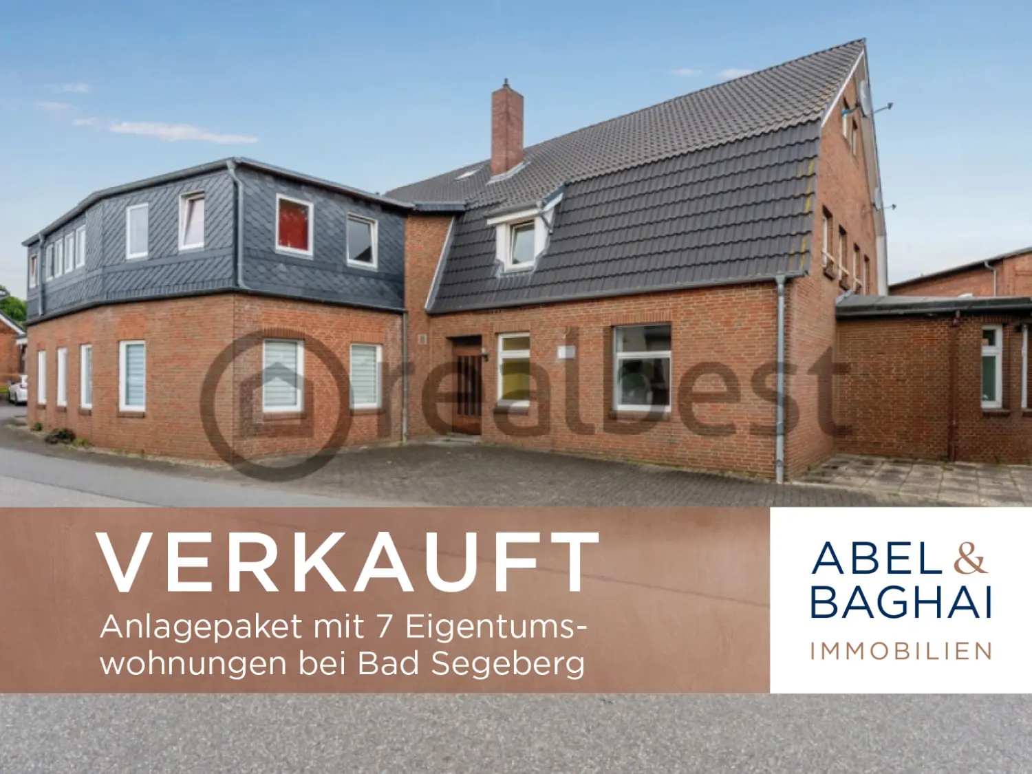 Abel&Baghai Immobilier - Plakat zum Verkauf einer Wohnung
