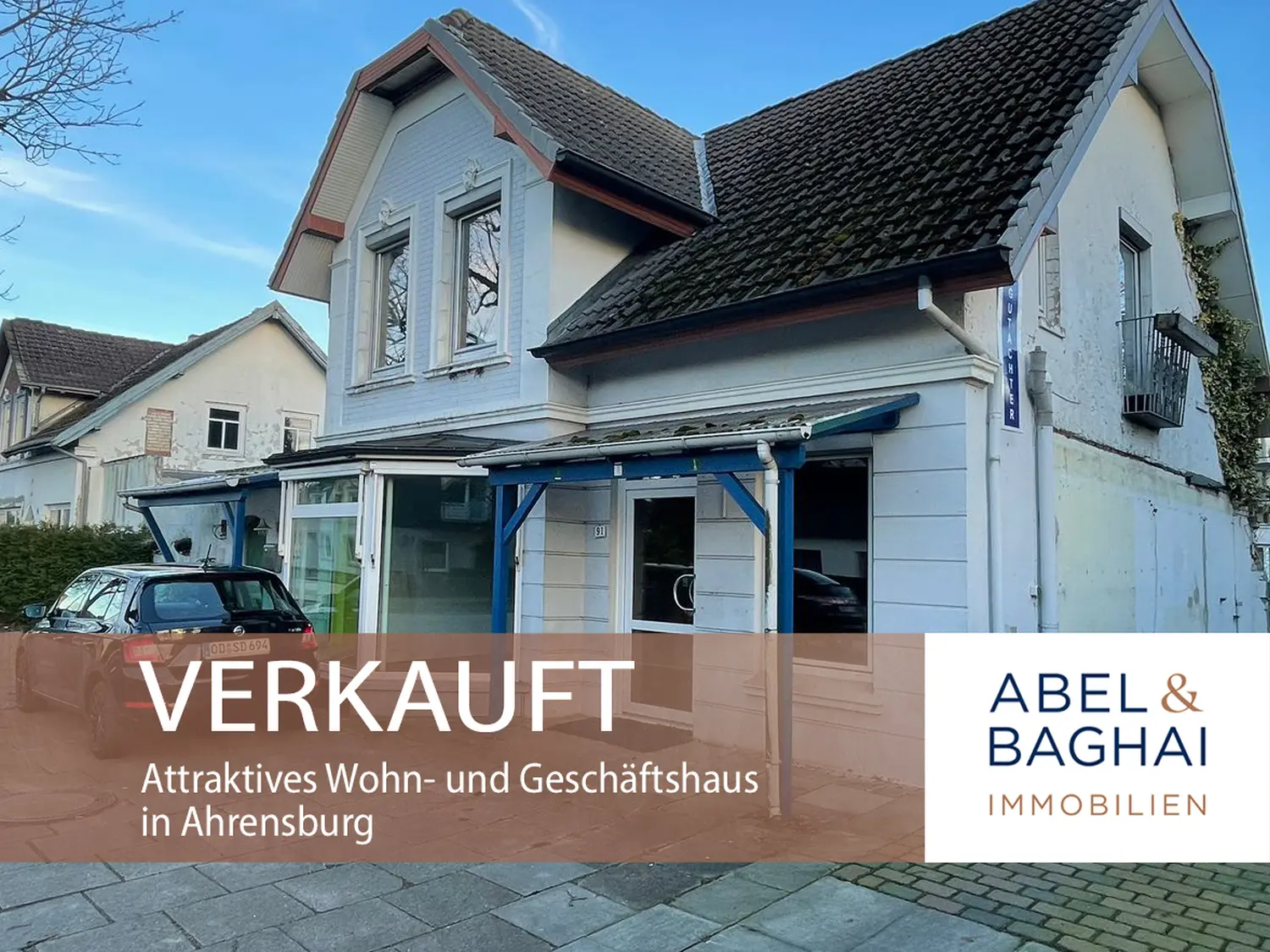 Abel&Baghai Immobilier - Plakat zum Verkauf einer Wohnung