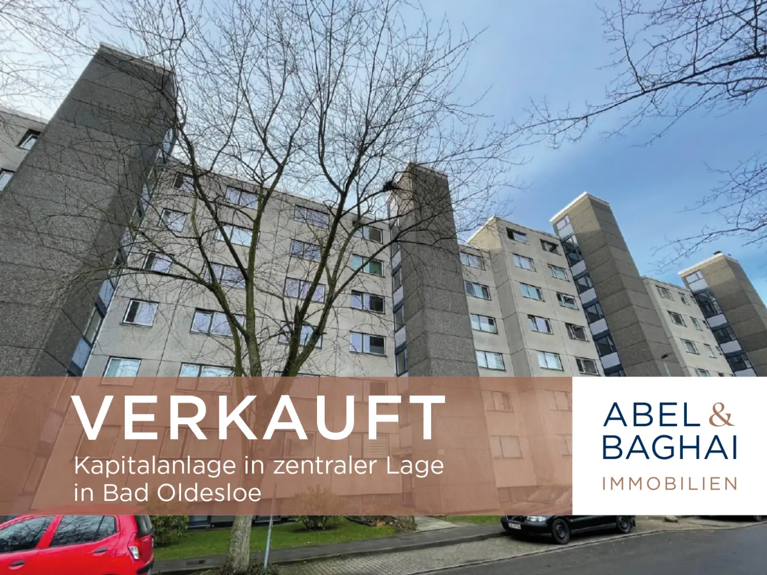 Abel&Baghai Immobilier - Plakat zum Verkauf einer Wohnung