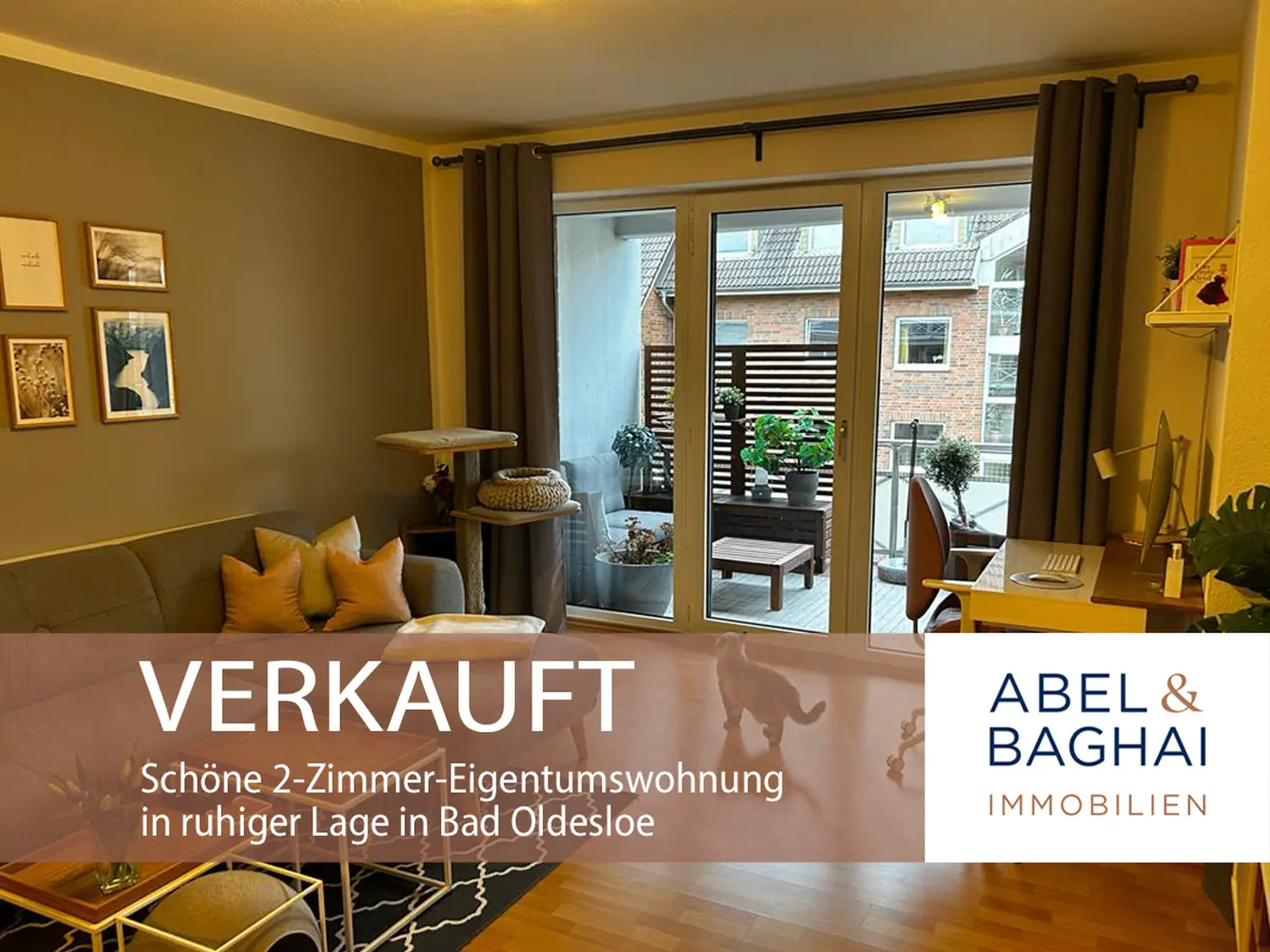 Abel&Baghai Immobilier - Plakat zum Verkauf einer Wohnung