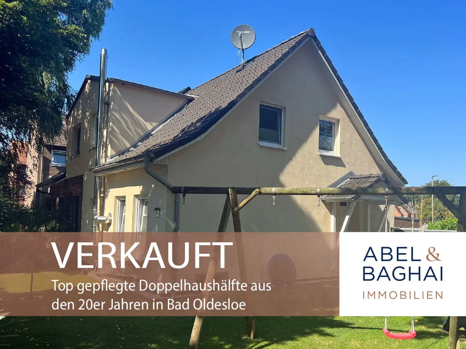 Abel&Baghai Immobilier - Plakat zum Verkauf einer Wohnung