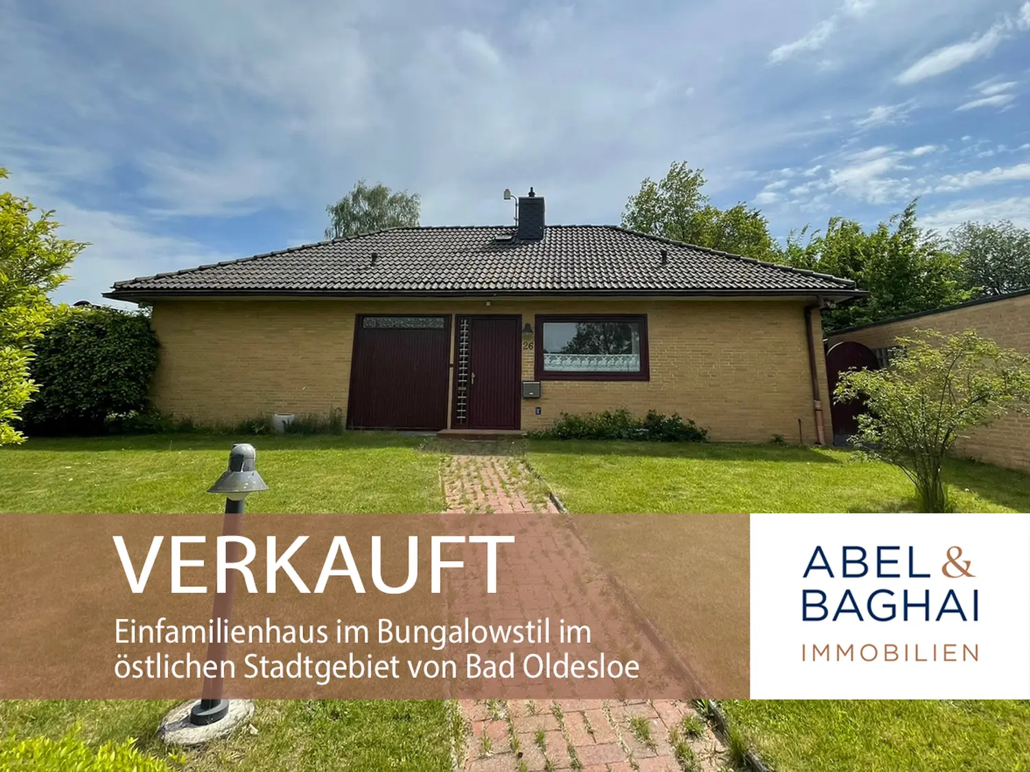 Abel&Baghai Immobilier - Plakat zum Verkauf einer Wohnung