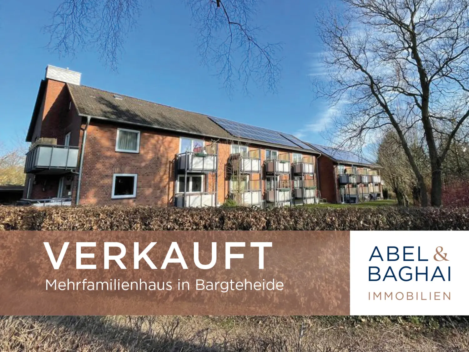 Abel&Baghai Immobilier - Plakat zum Verkauf einer Wohnung