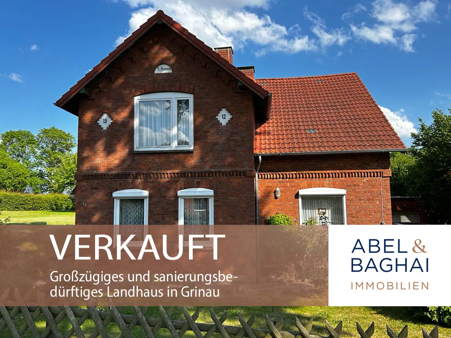 Abel&Baghai Immobilier - Plakat zum Verkauf einer Wohnung