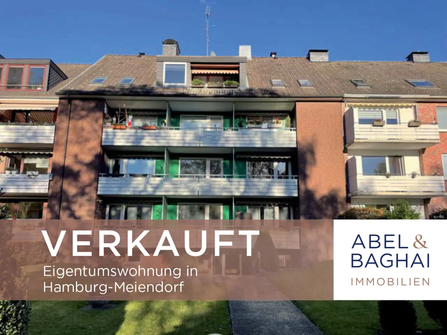 Abel&Baghai Immobilier - Plakat zum Verkauf einer Wohnung