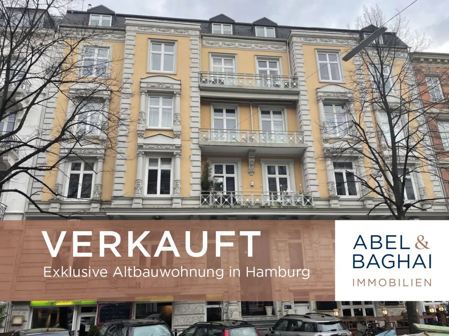 Abel&Baghai Immobilier - Plakat zum Verkauf einer Wohnung
