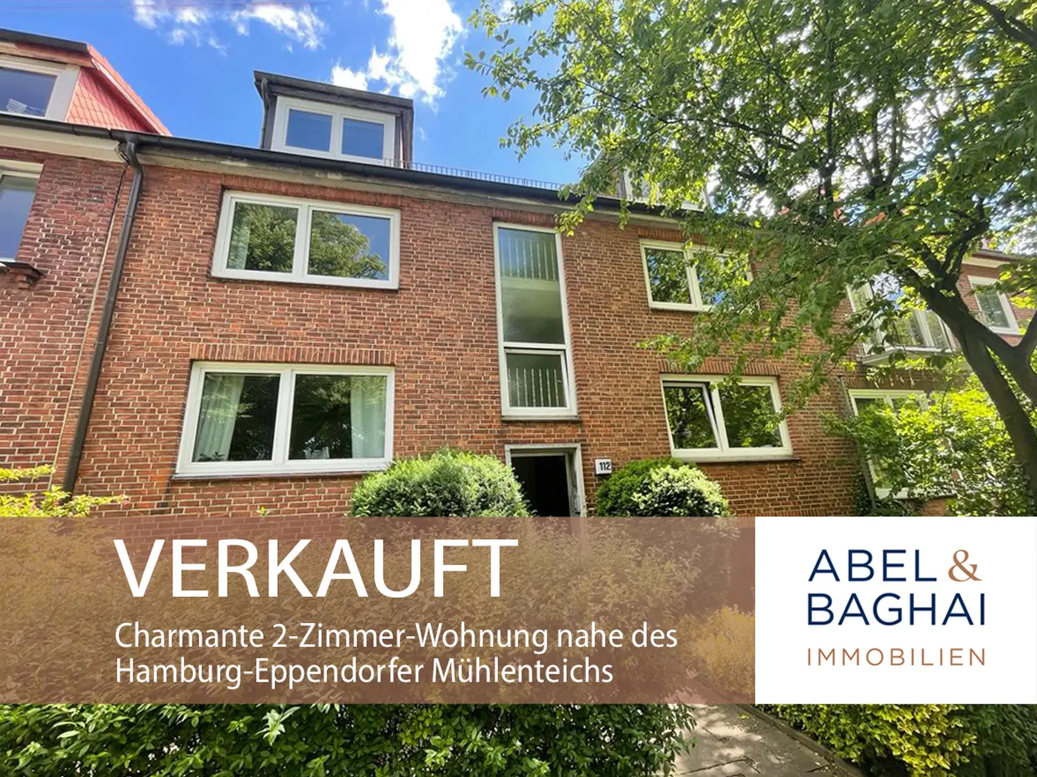 Abel&Baghai Immobilier - Plakat zum Verkauf einer Wohnung