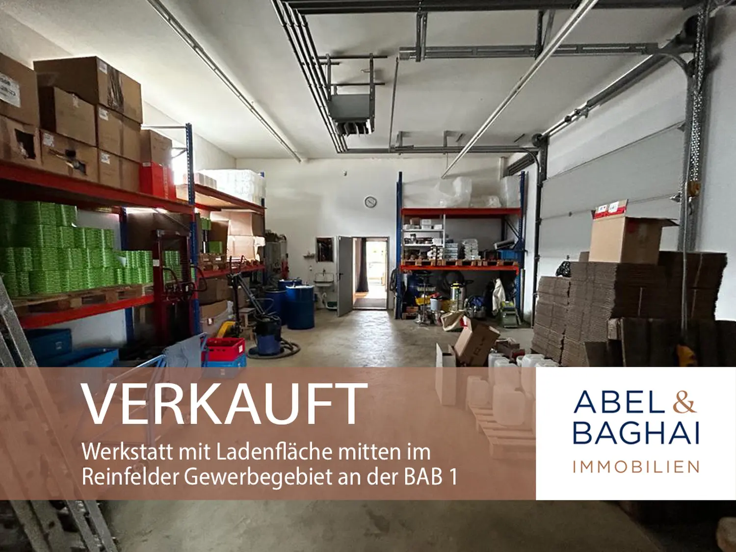 Abel&Baghai Immobilier - Plakat zum Verkauf einer Wohnung