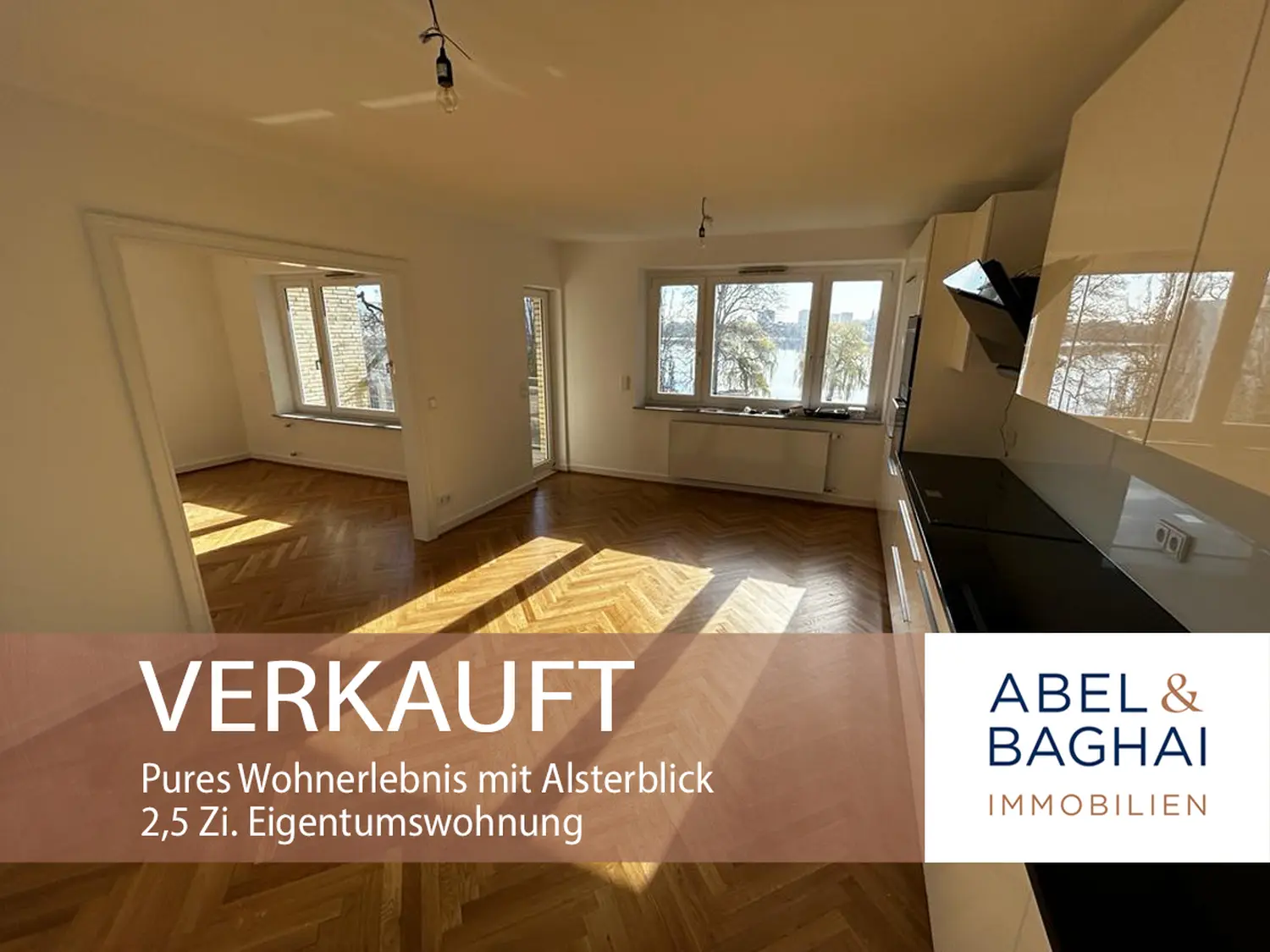 Abel&Baghai Immobilier - Plakat zum Verkauf einer Wohnung